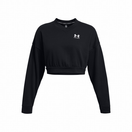 Damen-Sweatshirt Under Armour Rival Terry OS Crop Crw schwarz Black/White
