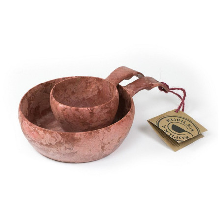 Schüssel und Teller Kupilka Kuksa 55 + 21 Set rot