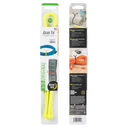 Bindedraht Nite Ize Gear Tie 24" gelb Neonově žlutá