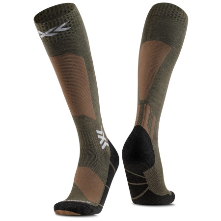 Kniestrümpfe X-Socks Ski Discover Merino Otc gelb SAND/DARK SAND
