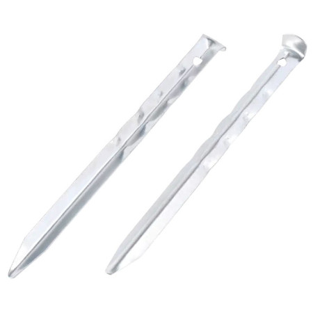 Zeltstifte Easy Camp U-Steel Peg Ripple 18 cm silber Silver