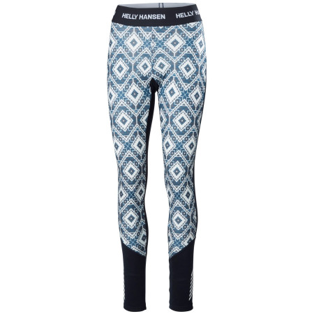 Damen-Leggings Helly Hansen W Lifa Merino Midw Gra Pant dunkelblau Navy Star Pixel