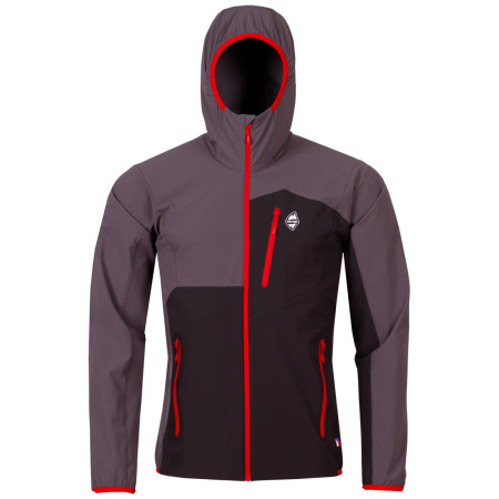 Herren Softshell-Jacke High Point Versa Hoody Jacket schwarz/rot Iron gate/Black