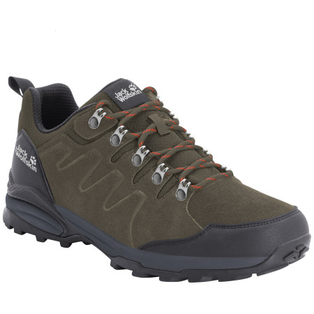 Herrenschuhe Jack Wolfskin Refugio Texapore Low M grün Khaki/Phantom