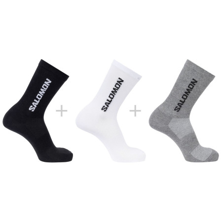 Socken Salomon Everyday Lite Crew 3-Pack schwarz/grau White / Black / Frost Gray