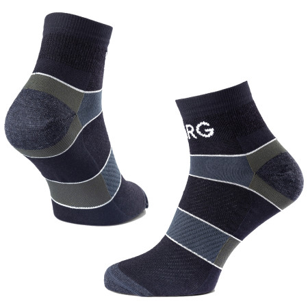 Herrensocken Warg Trail Low Wool schwarz/grün BlackSedoZelenaBila