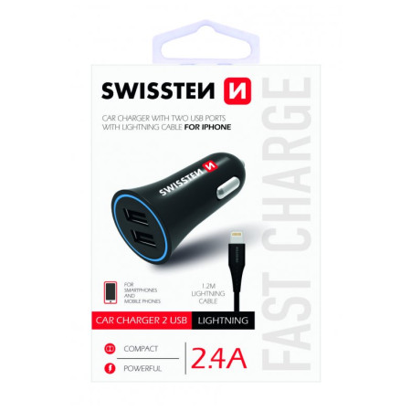 Auto-Adapter Swissten Car Charger + Lightning Cable