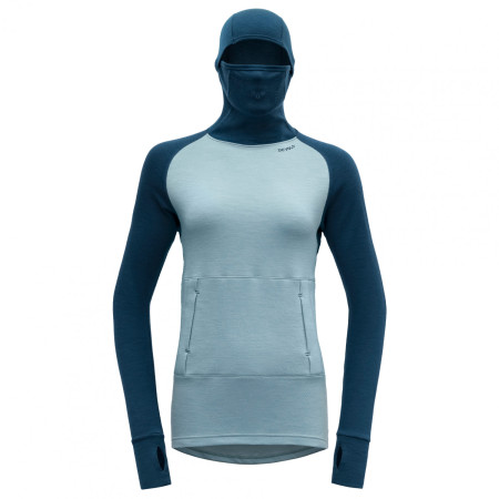 Damen-Funktionsshirt Devold Expedition Arctic Woman Hoodie blau/grau Flood/Cameo