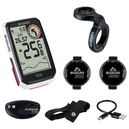 Fahrradcomputer Sigma Rox 4.0 SENSOR SET weiß