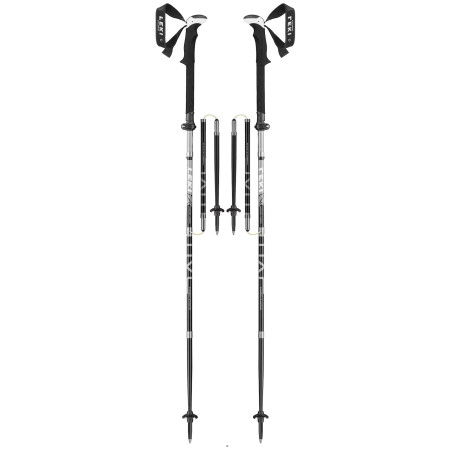Trekkingstöcke Leki Micro Vario Carbon Strong schwarz BlackLightanthraciteWhite