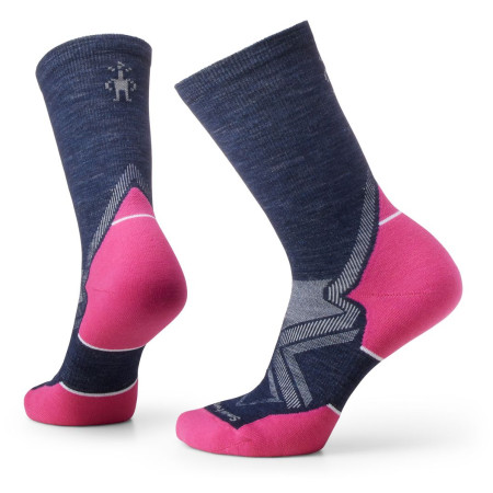 Damensocken Smartwool W Run Cold Weather Targeted Cushion Crew blau/rosa Deep Navy