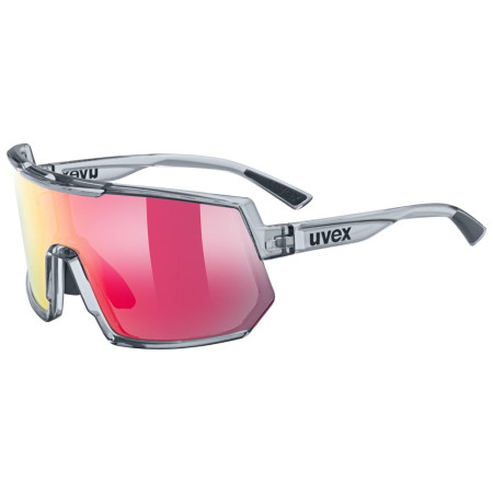 Sonnenbrille Uvex Sportstyle 235 silber Smoke Trans./Mir.Red