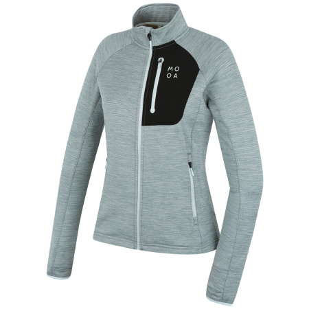 Damen-Sweatshirt MOOA Nyore Grid 220 blau aqua melange