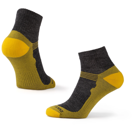 Socken Zulu Merino Lite grau/gelb grey/yellow