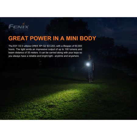 Taschenlampe Fenix E01 V2.0 black