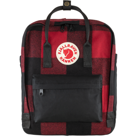 Rucksack Fjällräven Kånken Re-Wool schwarz/rot Redblack