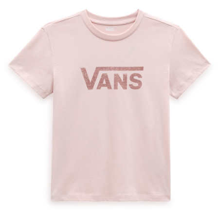 Damen-T-Shirt Vans Wm Drop V Ss Crew-B rosa/weiß SEPIA ROSE