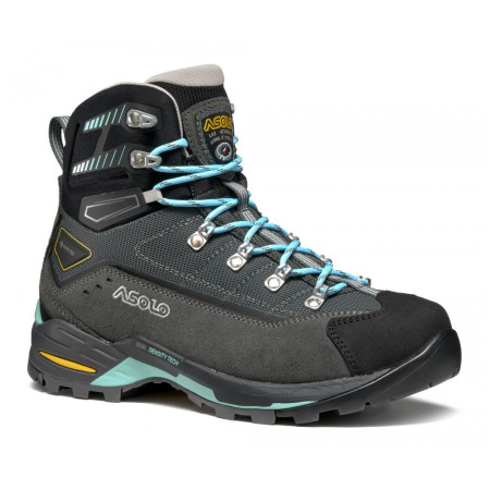 Damen Trekkingschuhe Asolo Finder PRO GV grau/blau GRAPHITE / GUNMETAL / POOL SIDE
