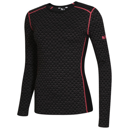 Damen-Funktionsshirt Zulu Merino 240 Long schwarz/rosa Black/Pink