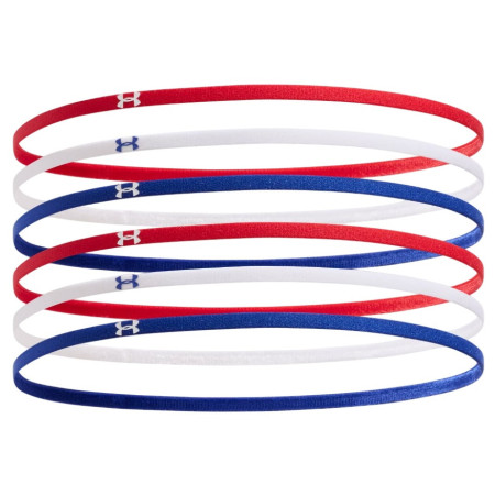 Stirnbänder Under Armour W Mini Elastic 6PK rot Red / / White