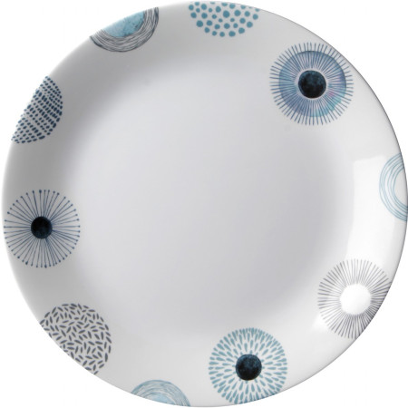 Teller Brunner Dinner plate ø 25 cm White weiß/blau