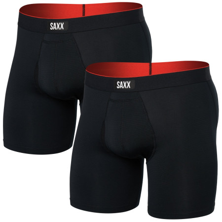 Boxershorts Saxx Multi-Sport Mesh Boxer Brief Fly 2Pk schwarz full tilt chevron/black