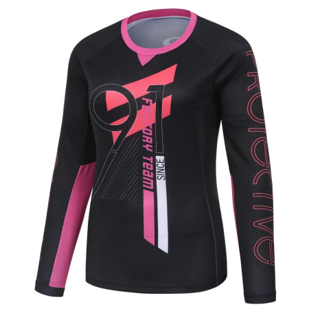 Damen-Radtrikot Protective P-Queen of vert schwarz black