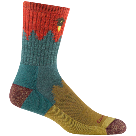 Herrensocken Darn Tough Number 2 Micro Crew Midweight With Cushion grau teal