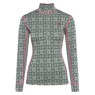 Damen Funktions-Sweatshirt Kari Traa Rose Half Zip Baselayer Top grün Sag