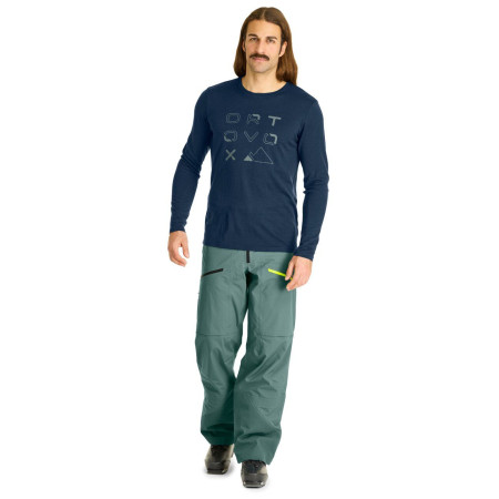 Herren-T-Shirt Ortovox 185 Merino Brand Outline Ls M
