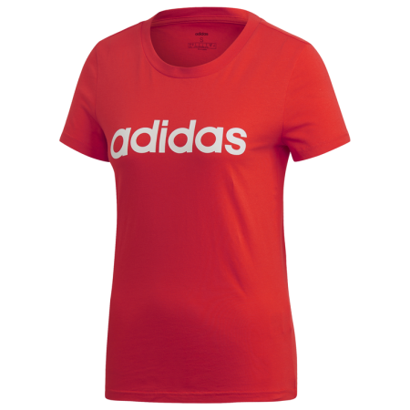 Damen-T-Shirt Adidas W E LIN T rot Actred/White