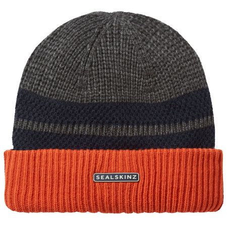 Wasserdichte Mütze SealSkinz Bittering grau/orange Grey Marl