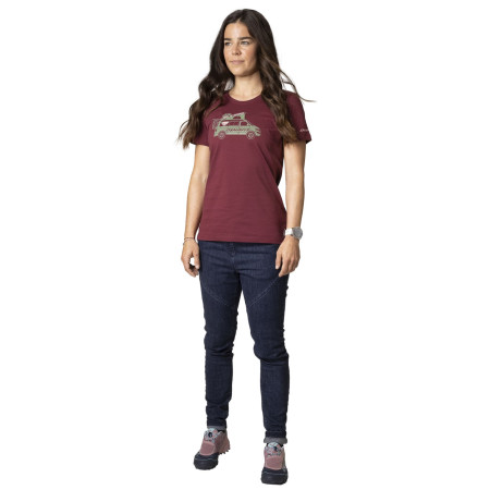 Damen-T-Shirt Dynafit Graphic Co W S/S Tee rot/rosa 6561 - burgundy/DYNAVAN