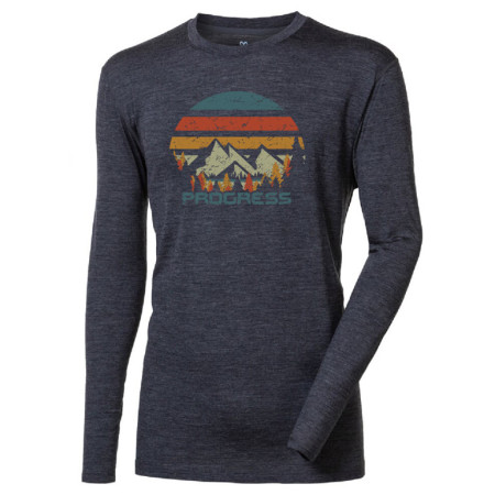 Herren-Funktionsshirt Progress Loki "Landscape" grau šedý melír