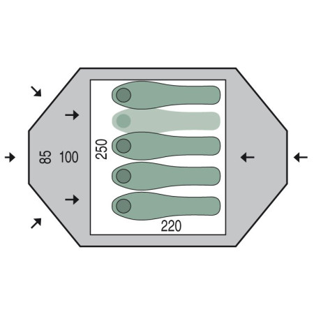 Zelt Pinguin Tornado 4 Duralu