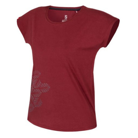 Damen-T-Shirt Ocún Kimo T Women Leafs rot Red Oxblood