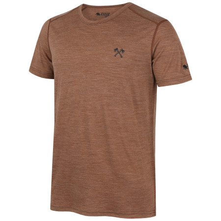 Herren-T-Shirt Zulu Merino Timber 160 Short Comfy braun brown