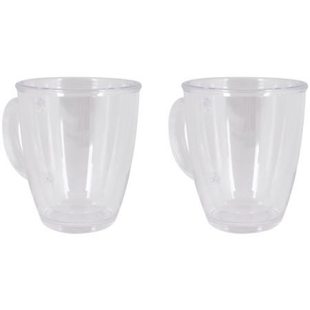 Thermotasse Bo-Camp Thermo mug 340 ml - 2Stk durchsichtig