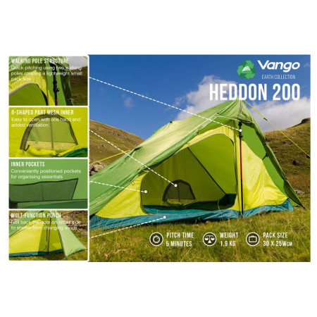 Ultraleichtes Zelt Vango Heddon 200