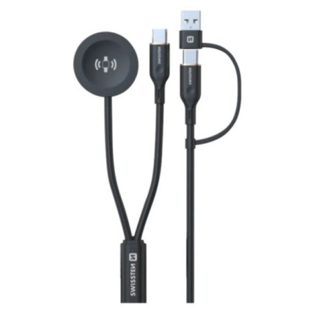Lade- und Datenkabel Swissten Wireless magnetic charging cable 2in1 for Samsung Watch + USB-C 1,2 m