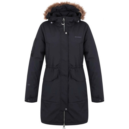 Damen-Wintermantel Husky Nelidas L schwarz black