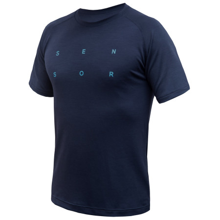 Herren-Funktionsshirt Sensor Merino Blend Typo blau deep blue