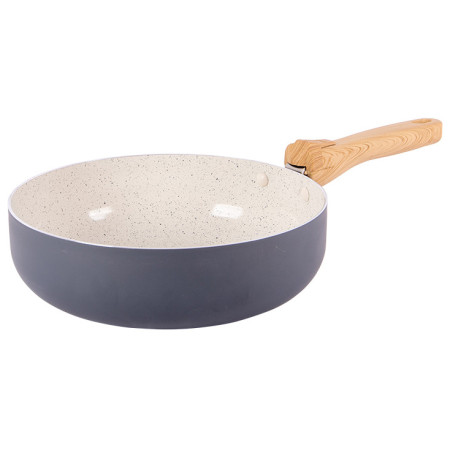 Pfanne Bo-Camp Sauté pan Quayside Ø24 grau/braun Grijs