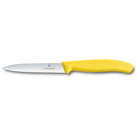Gemüsemesser Victorinox wellig 10 cm gelb