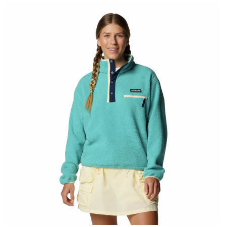 Damen-Sweatshirt Columbia Helvetia™ II Cropped Half Snap Fleece hellgrün Teal
