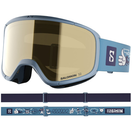 Kinder Skibrille Salomon Rio blau Smoke Blue