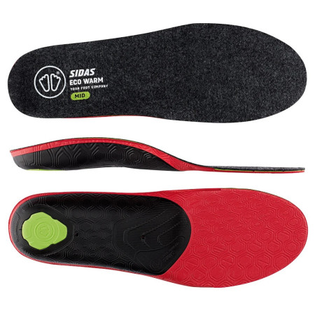 Schuheinlagen Sidas 3Feet Eco Warm Mid rot red
