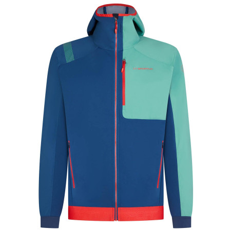 Herrenjacke La Sportiva Macnas Hoody M blau/grün Opal/Grassgreen