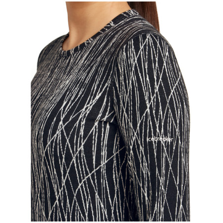 Damen-Funktionsshirt Icebreaker Women Merino 260 Tech Vertex LS Crewe Delta Lines AOP