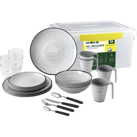 Geschirrset Brunner Tivoli All Inclusive weiß/schwarz